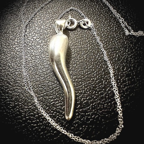 Italian horn necklace 925 - necklace,
