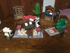 Rare Playmobil 5320 Victorian Mansion Dining Room Maid & Furniture Complete