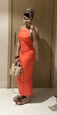 Zara Orange Bodycon Backless