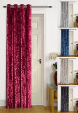 Thermal Single Door Curtain Lined Crush Velvet "Agra" Winter Eyelet Ring Top