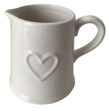 White Country Heart Jug *NEW