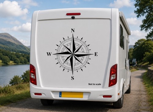Compass vinyl decal - 1, x