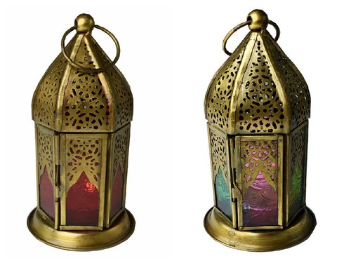 Moroccan lantern candle holder - candle,