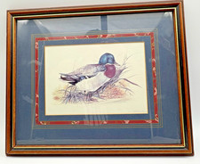 Joel Kirk Signed Duck Print Framed Mallard Wildlife Art #276 Limited Edition