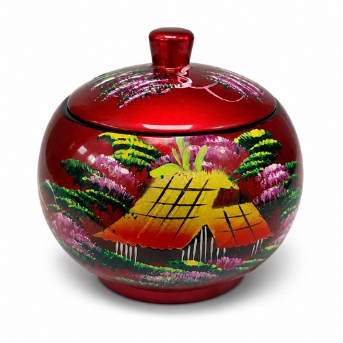 Vintage vietnamese red lacquer - vintage,