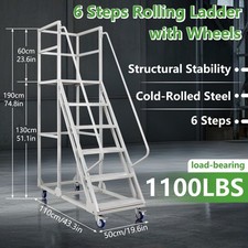6 Step Rolling Ladder