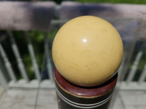 Vintage antique cue ball - cue,