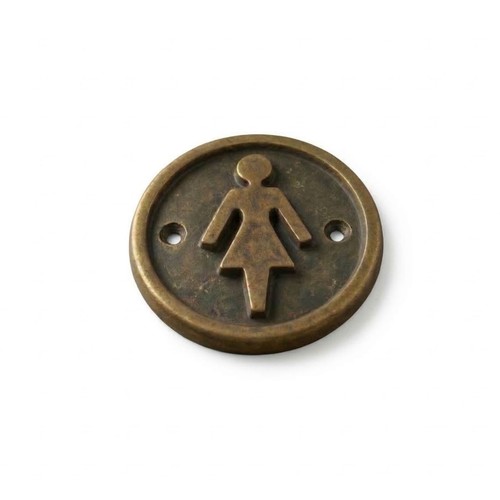 Antique brass wall signs - brass,