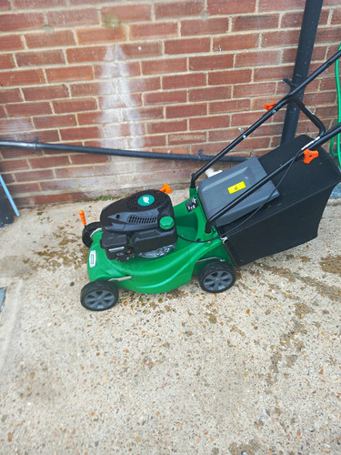Petrol lawn mower with - lawn,