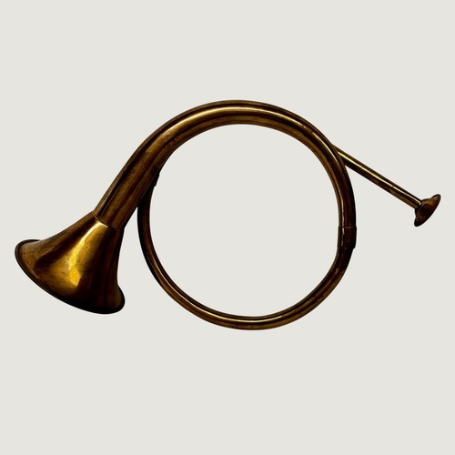 Vintage brass hunting horn - hunting,