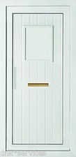 WHITE FULL HEIGHT UPVC DOOR PANEL (CHATSWORTH SOLID ) CUT TO SIZE FREE