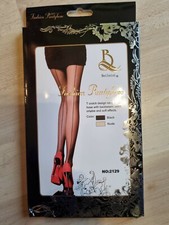 Ladies Sheer Black Tights With Back Seams By Beileisi