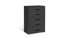 Oslo 5 Drawer Chest - Black