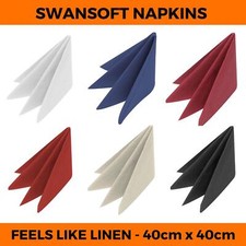 Swansoft Napkins Serviettes Paper Linen Disposable Tissue Recyclable 40cm Party