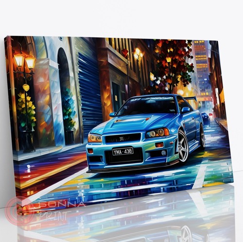 Leonid afremov nissan skyline - leonid,