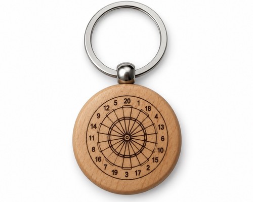 Darts board 180 key ring - board,