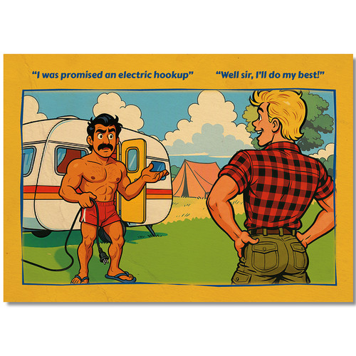 Gay postcard inspired - , by