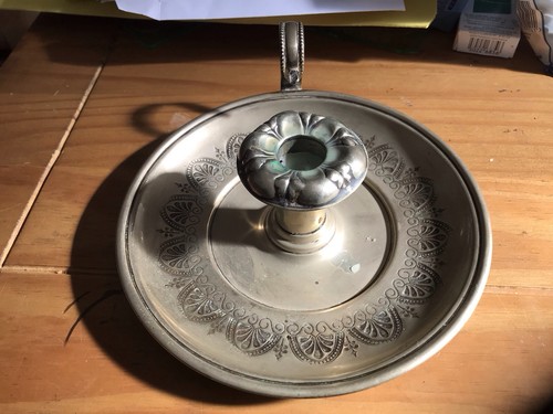 Silver plated candle - plated,