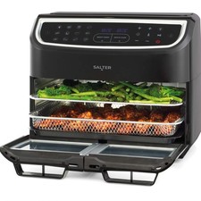 Salter XL Dual Air Fryer Oven 12L – Digital LED Multi-Level Family Cooker