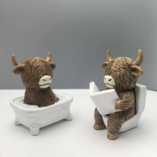 Highland cow resin figurine - highland,