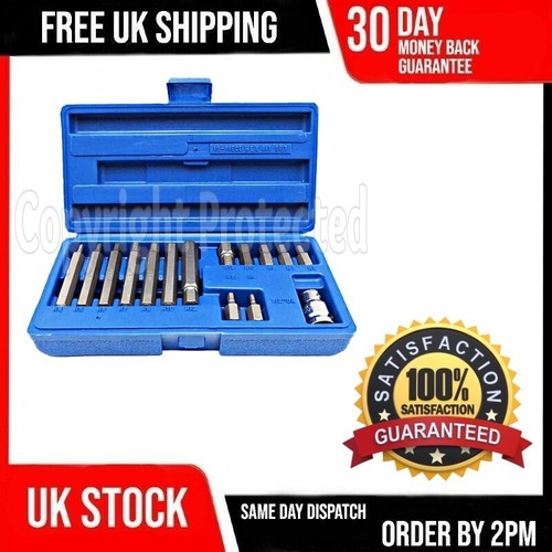 15pc hex bit set assorted - assorted, 1/2"