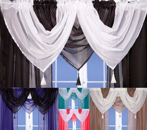 Voile swags tassled all - swags,