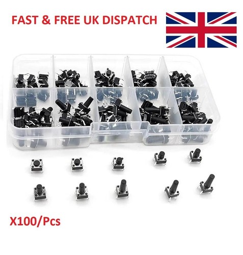 100pcs tactile switch push - switch,