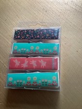 4 Decorative magnetic pegs florals bunnies