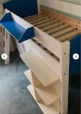 children's scallywag wooden cabin bed with under bed desk and shelf