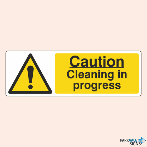 Caution cleaning progress - caution, in
