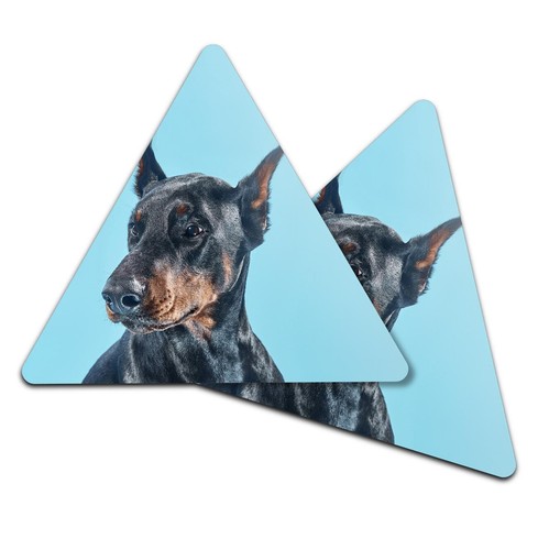 Triangle coaster doberman - 2x,