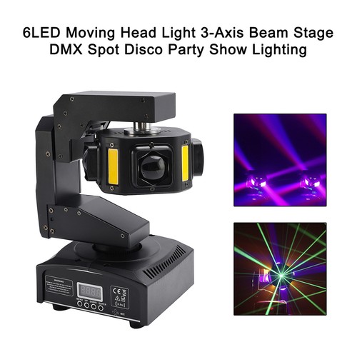 6led moving head - 6led, 3-axis
