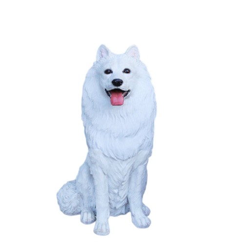 Resin samoyed dog - dog, figurine
