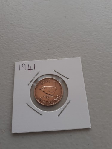 1941 farthing coin wren - 1941,