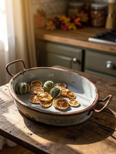 X1 medium deep oval tray metal