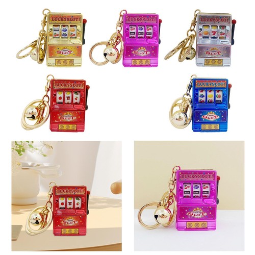 Mini slot machine toy keychain - machine,