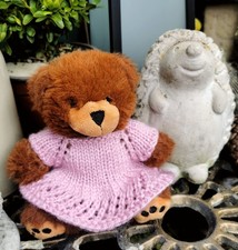 Hand knitted teddy bear