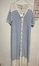 Zara knit stripy blue and