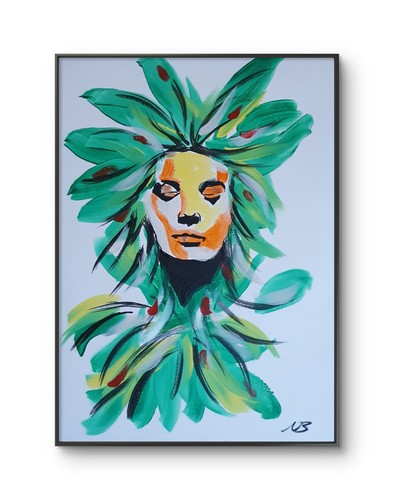 Hand painted 12x16 female - painted,