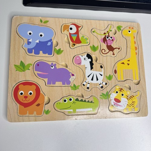 Wooden toddler peg - wooden, puzzle