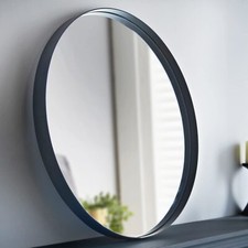 Large Round Industrial Style Aluminium Frame Wall Mirror black gold grey