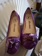 Womens Purple Suede, Wedge Size 5  CLARKS Originals