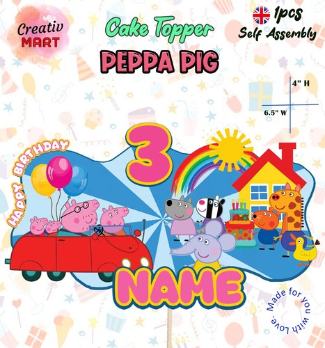 Personalised peppa pig themed - peppa,