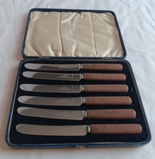 Vintage Bee Hive Marples & Co Sheffield, Stainless Set Of 6 Original Boxed