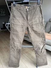 Carharrt 33 X 32 Trousers Duck Canvas Rugged Flex Straight Workwear Tarmac/green