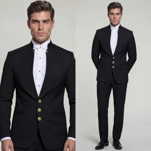 Mandarin collar gold - collar, button