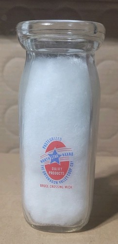 Half pint milk bottle - half, north