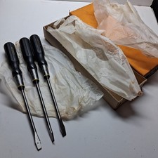 Large Vintage STANLEY Flathead Screwdriver x 3 in origial box No. 25 - NOS 