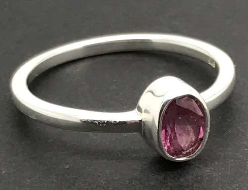 Pink tourmaline ring oval - tourmaline,