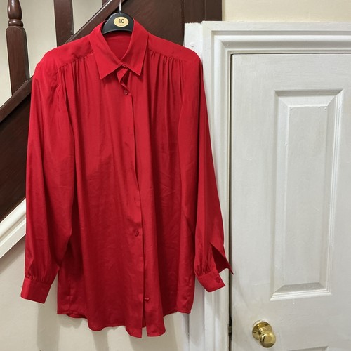 Vintage red blouse - red,